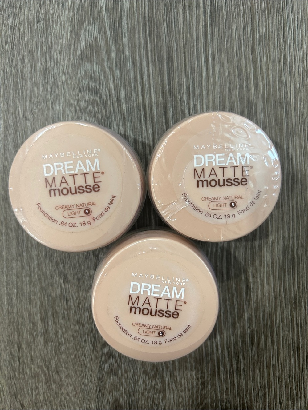 3X Maybelline Dream Matte Mousse Foundation - Light (Creamy Natural) FIRM PRICE